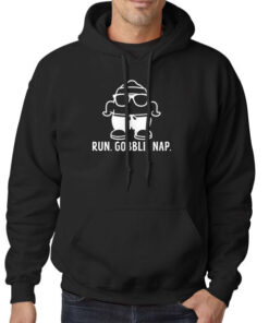 Hoodie Black Repeat Run Gobble Nap