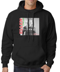 Hoodie Black Vintage Photo Ellen Christmas