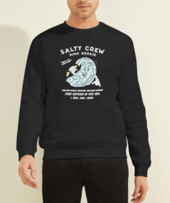 Sweatshirt Black Crew Salty Personality