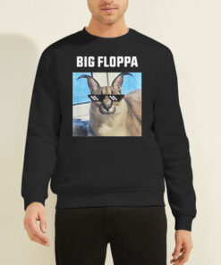 Sweatshirt Black Funny Big Floppa Cat Meme