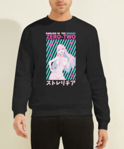 Sweatshirt Black Zero Two 02 Henti Anime
