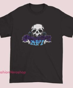 A vintage-style AFI band merchandise t-shirt featuring retro-inspired graphics and classic band artwork, ideal for fans of the punk rock band.