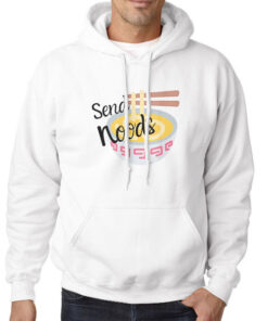 Hoodie White Graphic Ramen Send Noods