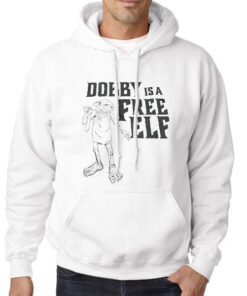 Hoodie White Vintage Elf Dobby Is Free