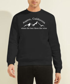 Sweatshirt Black Where the Beer Flows Like Wine