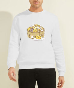 Sweatshirt White Happy Friends Lazy Gudetama