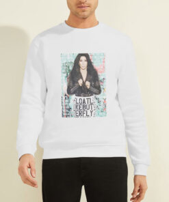 Sweatshirt White Mugshot Graphic Singer Cher