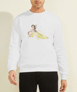Sweatshirt White Parody Banana Nicholas Cage