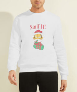 Vtg Christmas Stuff It Garfield Sweatshirt