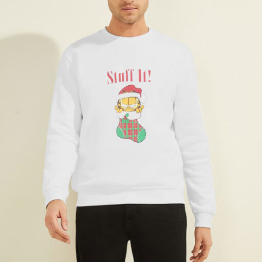 Vtg Christmas Stuff It Garfield Sweatshirt