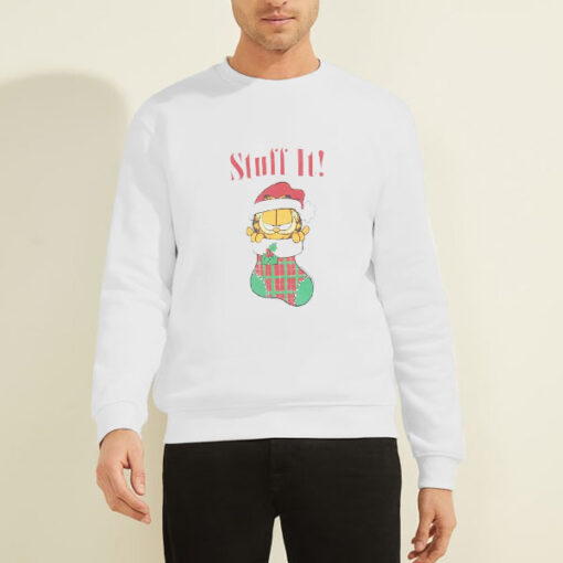 Vtg Christmas Stuff It Garfield Sweatshirt