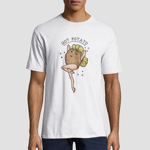 T shirt White Inspired Parody Hot Potato