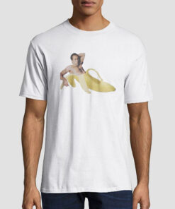 T shirt White Parody Banana Nicholas Cage