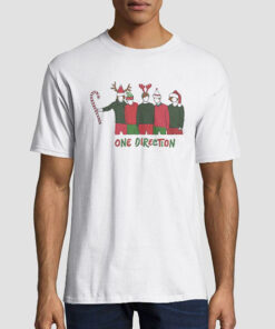 T shirt White Parody One Direction Christmas