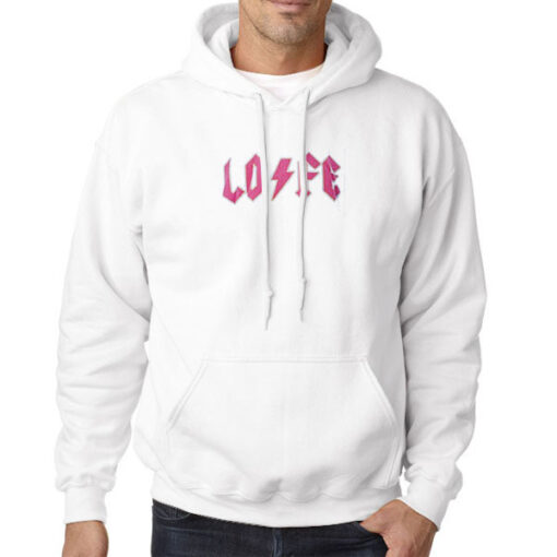 Hoodie White Lofe Youtube Merch