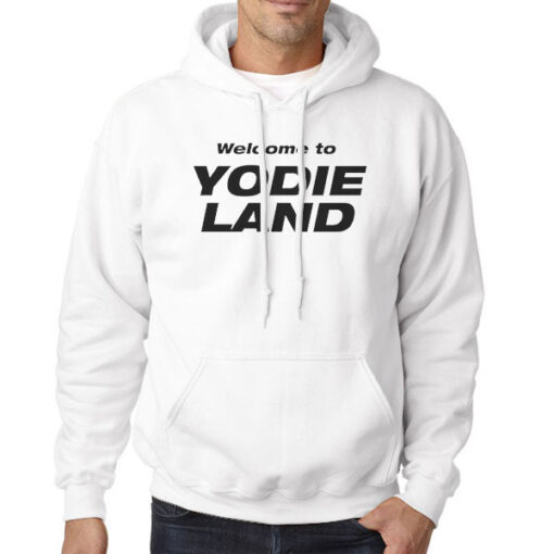 Hoodie White Welcome to Yodie Land