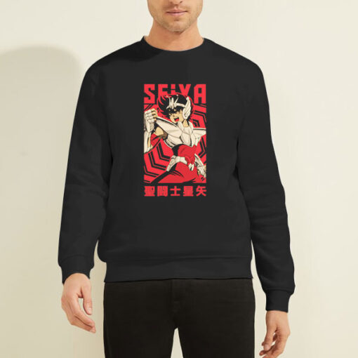 Sweatshirt Black Kitsune Pegasus Saint Seiya