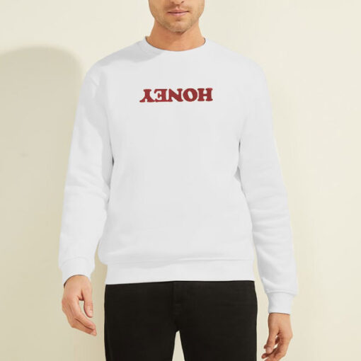 Sweatshirt White Honey Backwards Writing Unisex adult