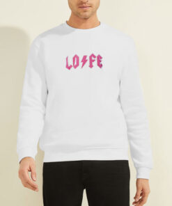 Sweatshirt White Lofe Youtube Merch