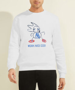 Sweatshirt White The Hedgehog Woah Shadow Nice Cock