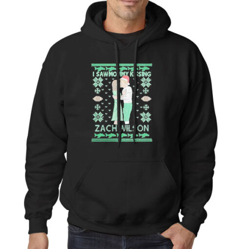 Hoodie Black I Saw Mommy Kissing Zach Wilson