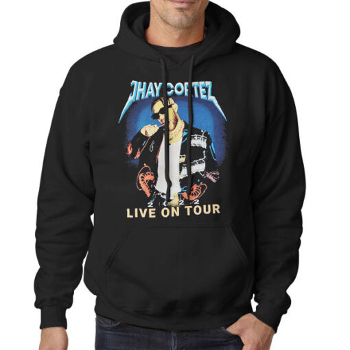 Hoodie Black Jhay Cortez Merch Live Tour 2022