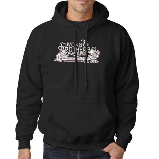 Hoodie Black Two Wongs Make It White Wong Brothers Laundry