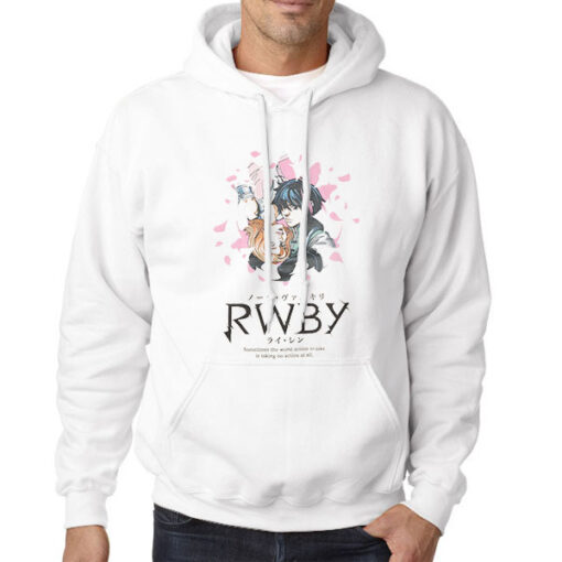 Hoodie White Remix Ren and Nora Rwby Boop