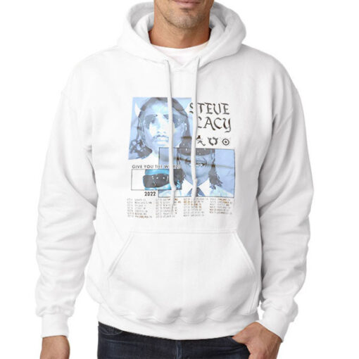 Hoodie White Steve Lacy Merch Tour