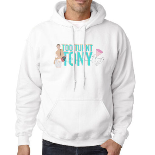 Hoodie White Tooturnttony of Merch