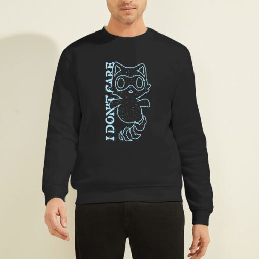 Sweatshirt Black I Dont Care Snuffy the Raccoon