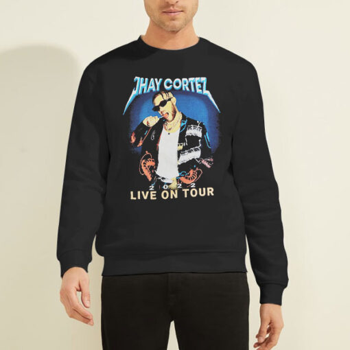 Sweatshirt Black Jhay Cortez Merch Live Tour 2022