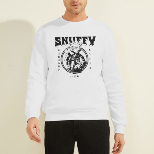 Sweatshirt White Snuffy Merch Japanese Anime