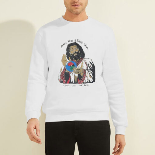 Sweatshirt White Vintage 90s Jesus Is a Black Man