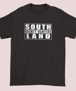 Graphic t-shirt featuring Southland Bounty Hunters and Patty Mayo branding, with images or logos related to bounty hunting and the show's theme, designed for fans of the series