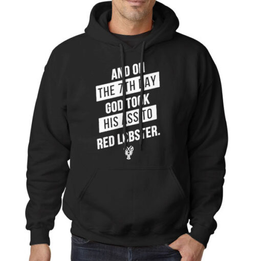 Hoodie Black And on the 7th Day