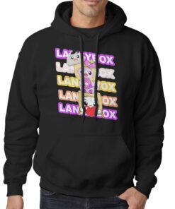 Hoodie Black Lankybox Shop Boxy Foxy Rocky