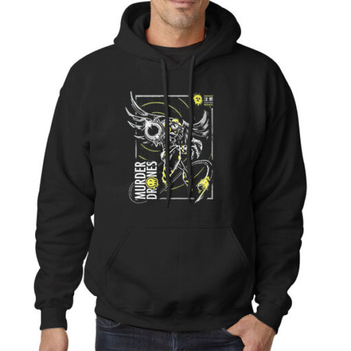 Hoodie Black Murder Drones Merch Cartoon