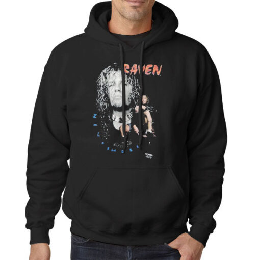 Hoodie Black Rare 90s 1998 Vintage Raven Wcw