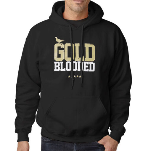 Hoodie Black State Warrior Gold Blooded