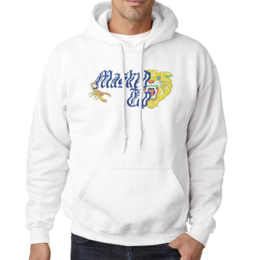 Hoodie White Maskep up Kwite Merch
