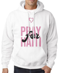 Hoodie White Waydamin Merch Pray for Haiti