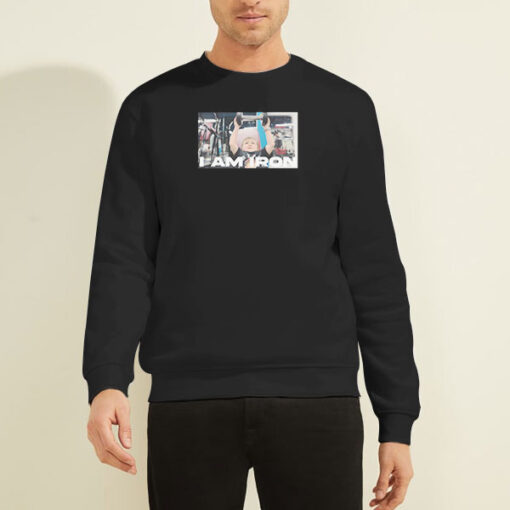 Sweatshirt Black Funny Gym Im a Iron Hasbulla