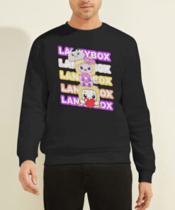 Sweatshirt Black Lankybox Shop Boxy Foxy Rocky