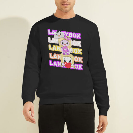 Sweatshirt Black Lankybox Shop Boxy Foxy Rocky