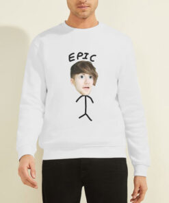 Sweatshirt White Funny Face Robertidk Merch