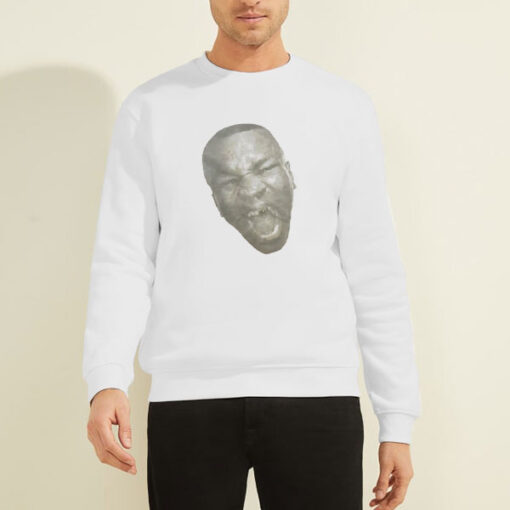 Sweatshirt White Funny Photo Mike Tyson