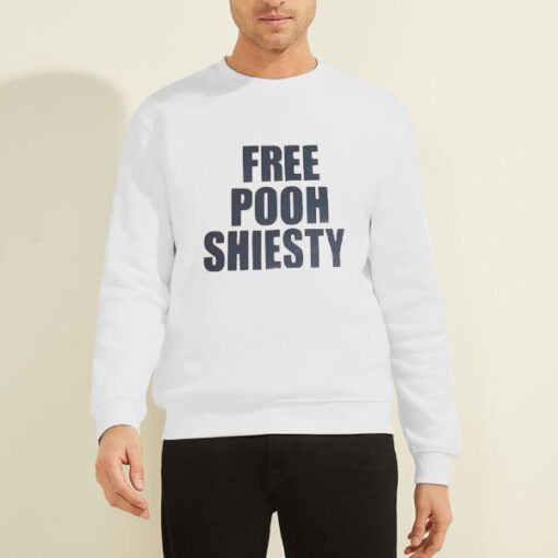 Sweatshirt White Hip Hop Free Pooh Shiesty Merch