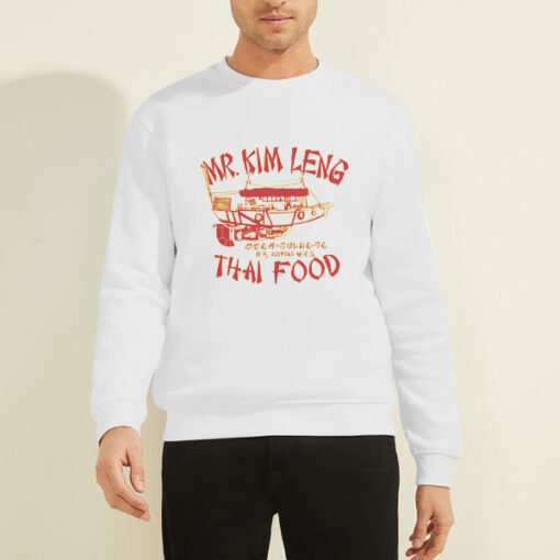 Sweatshirt White Mr Kim Leng Thai Food Kim Thai