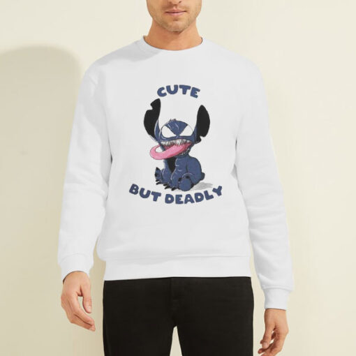 Sweatshirt White Stitch Venom We Are Venom